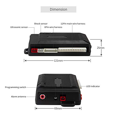 EASYGUARD Sistema de alarma del coche de la manera EC203 2 c