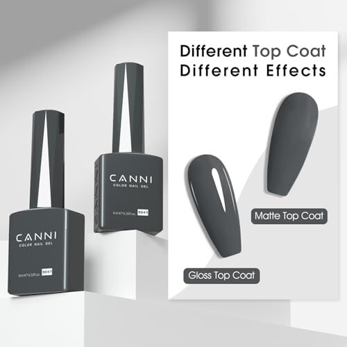 CANNI Esmalte de uñas de gel gris, 1 unidad de esmalte de uñ