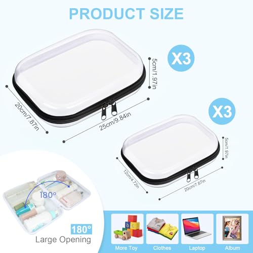 Estuche rígido transparente con cremallera de alta calidad,