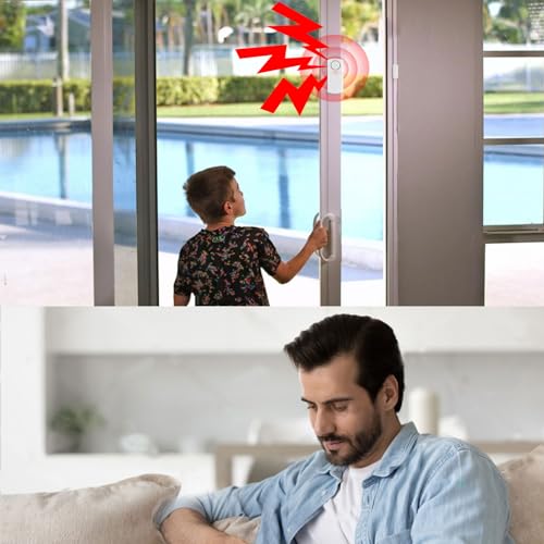 Alarma de puerta con control remoto, alarmas inalámbricas de