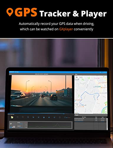 Kingslim D4 Dual Dash Cam con GPS WiFi integrado, frontal 4K