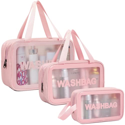 Neceser de viaje para mujeres y hombres, bolsa de ducha tran