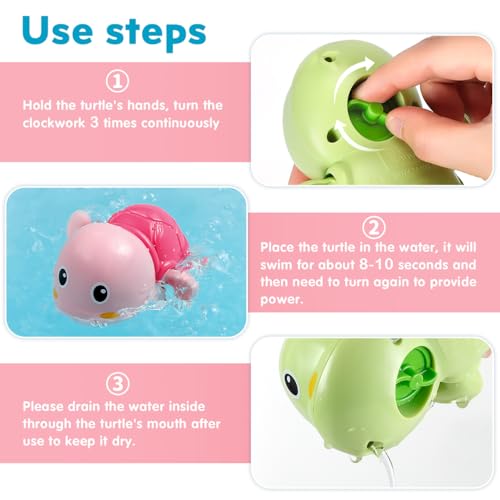 Juguetes de baño de tortugas que nadan para niños, juguetes de piscina