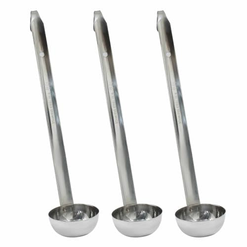 Zorfeter Juego de 3 cucharones de sopa de 1 onza, cucharones
