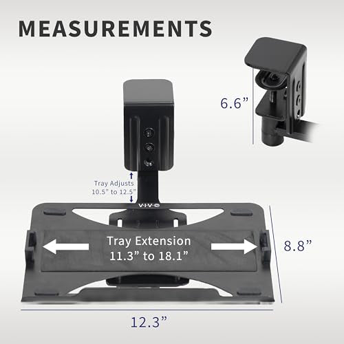 VIVO Bandeja giratoria para portátil de 12 x 9 pulgadas, abr