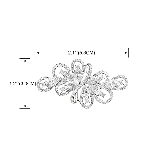 YOQUCOL Broche de boda con diamantes de imitación de circoni