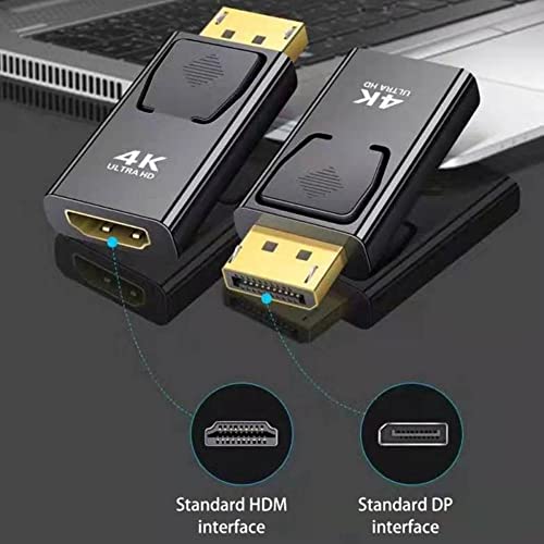 Zuya 2 unids DisplayPort a HDMI adaptador convertidor de pan