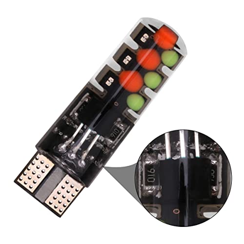 Bombilla LED T10 RGB con control remoto, 2 piezas de luz est
