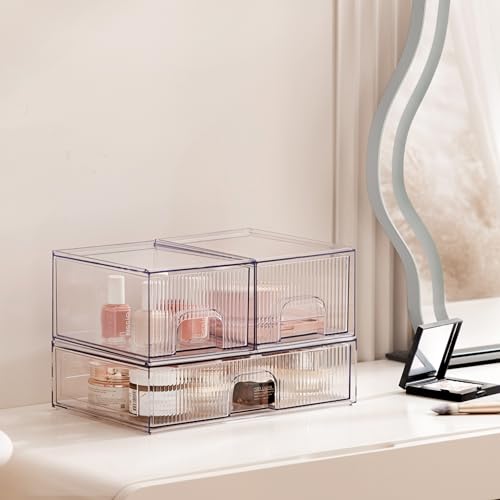 HBlife Organizador apilable de acrílico transparente para ca