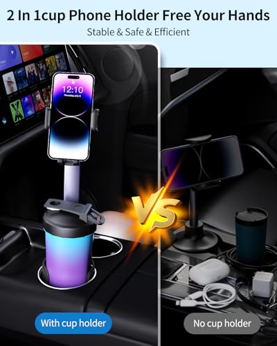 Soporte de teléfono 2 en 1 ajustable para automóvil, soporte