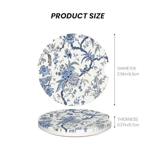 Chinoiserie - Posavasos para automóvil, diseño de pájaros az