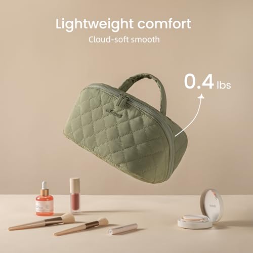 LOVEVOOK Bolsa de maquillaje de viaje para mujer, juego de 2