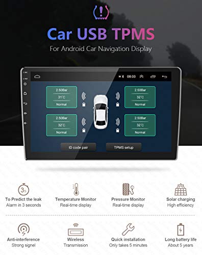 Sistema de monitor de presión de neumáticos USB TPMS Sensore