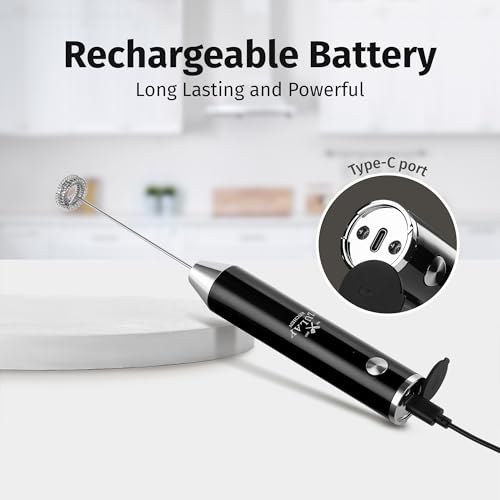 Zulay Kitchen Lux - Espumador de leche recargable de mano, p