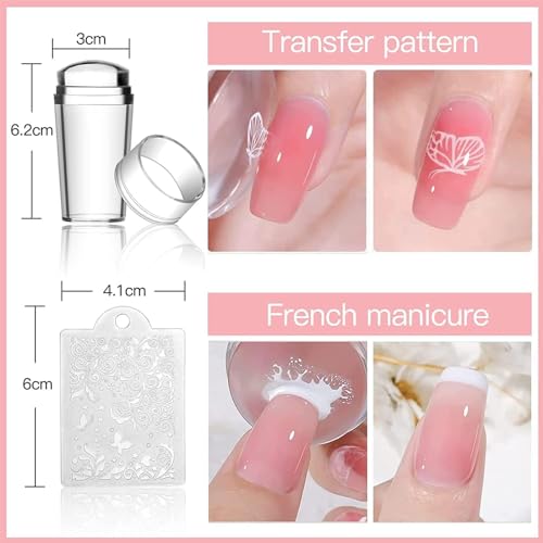 Biutee Juego de placas de estampado de uñas – 10 plantillas