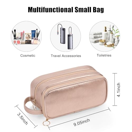 CUBETASTIC Pequeña bolsa de maquillaje para mujer, bolsa de