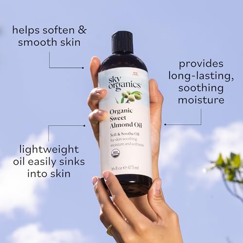 Sky Organics Aceite orgánico de almendras dulces para cuerpo