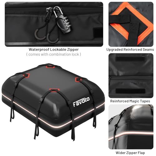 Favoto Portaequipajes para techo de automóvil, bolsa imperme