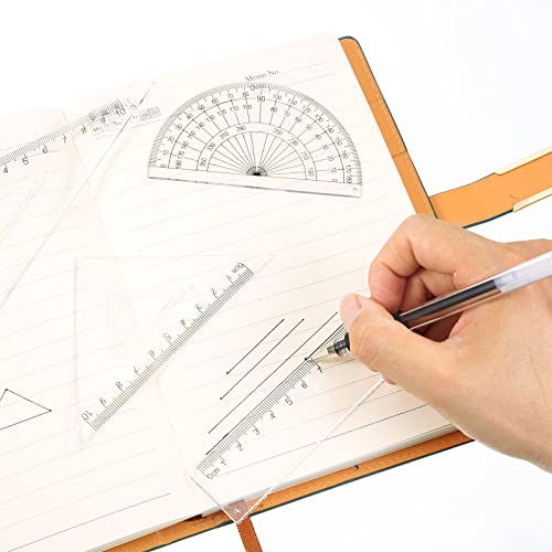 Zonon Kit de plantillas de dibujo geométrico de 16 piezas, p