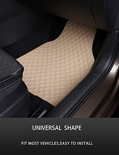 Alfombrillas para automóvil, diseño de diamante, de piel sin
