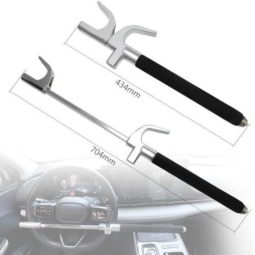 MaySpare Cerradura antirrobo para volante, cerradura retráct