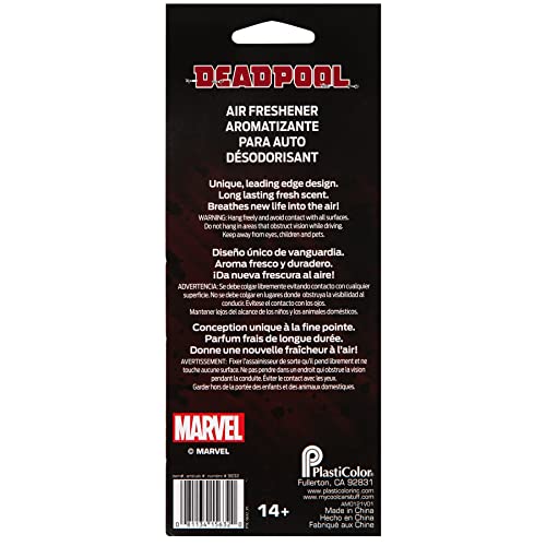 Plasticolor 005632R01 Marvel Deadpool Ambientador de 2 lados