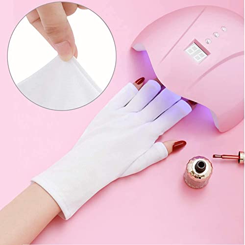 2 pares de guantes de protección UV para lámpara de uñas par