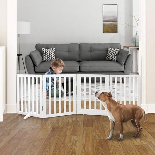 ZJSF Puerta plegable para perros de interior para casa, puer