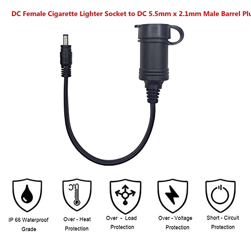 Paquete de 2 cables de extensión de enchufe hembra de conect