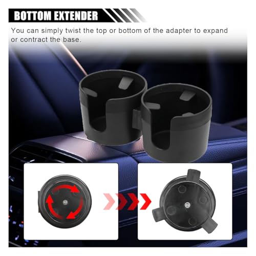Extensor de portavasos doble para automóvil, adaptador de po
