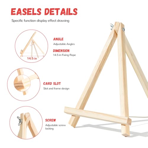 Zhithink Paquete de 10 caballetes de madera para pintar lien