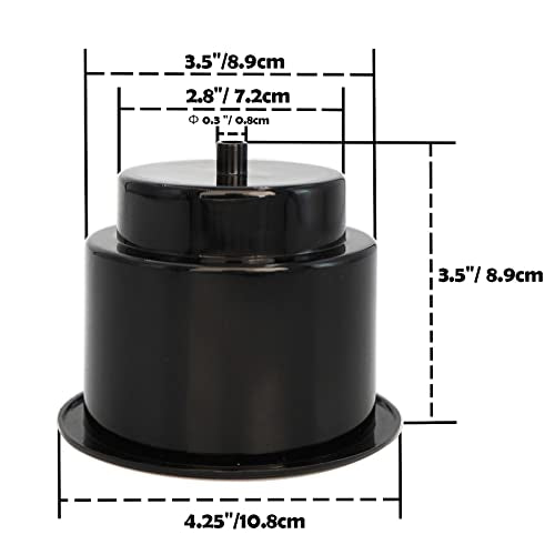 Yuanhe Black Plastic Cup Drink Holder Insert with Drain for