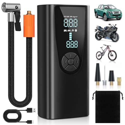 Tire Inflator Portable Air Compressor, 150 PSI Air Pump for