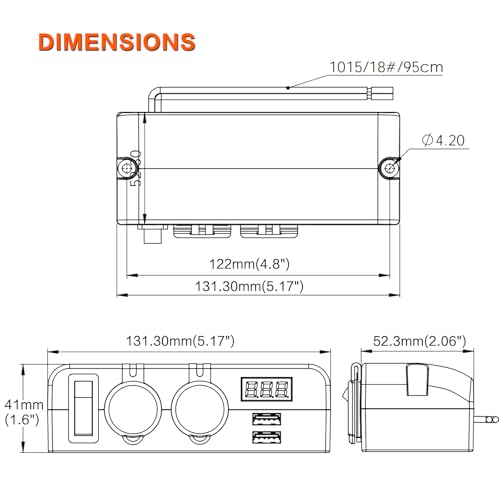 Multifunción 12 V encendedor de cigarrillos divisor de enchu