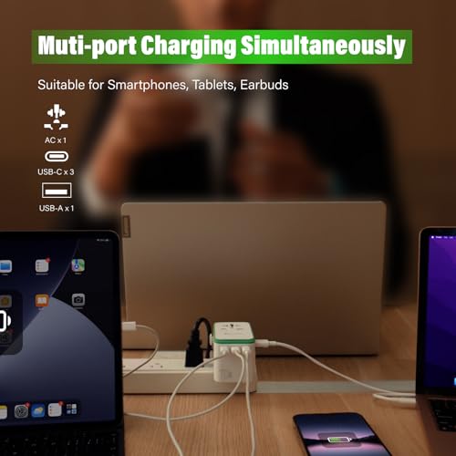 GlocalMe RoamPlug - Adaptador de viaje universal con punto d