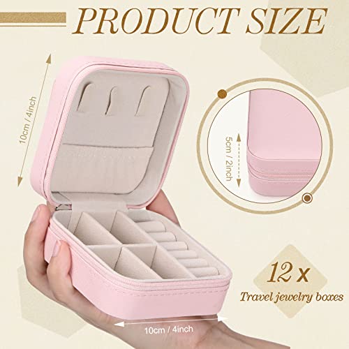 Yinkin 12 piezas de mini joyero de viaje para dama de honor,