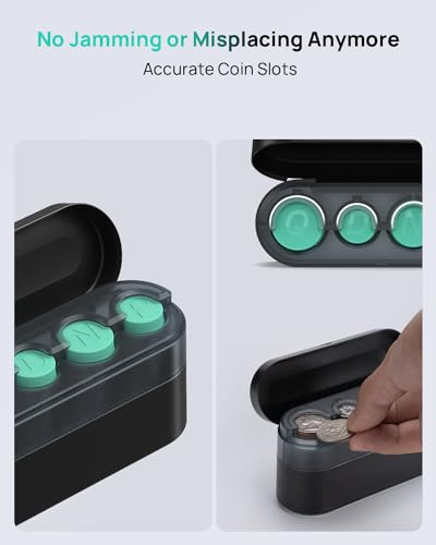 HALOBLK Soporte de monedas de mayor capacidad para organizad