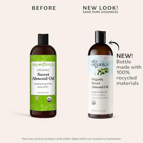 Sky Organics Aceite orgánico de almendras dulces para cuerpo