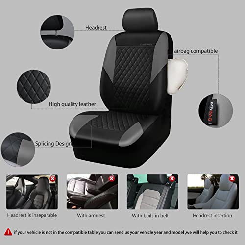 CAR PASS Juego completo de fundas de asiento de cuero, unive