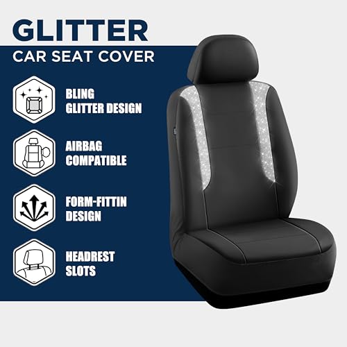 PIC AUTO Funda de asiento de automóvil, purpurina brillante