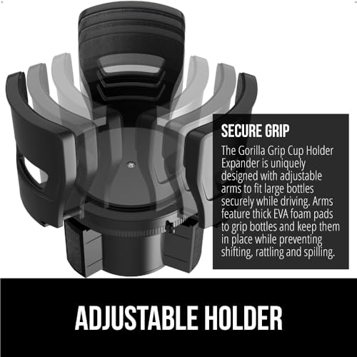 GORILLA GRIP Expansor de portavasos de automóvil con patente