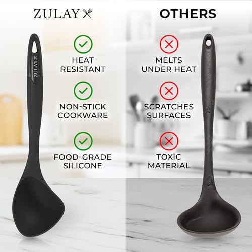 Zulay Kitchen Cucharón para sopa: ergonómico, resistente al