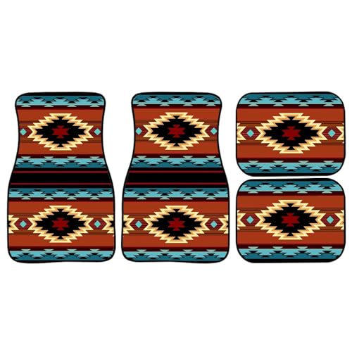 Tapetes universales con estampado de geometría azteca tribal