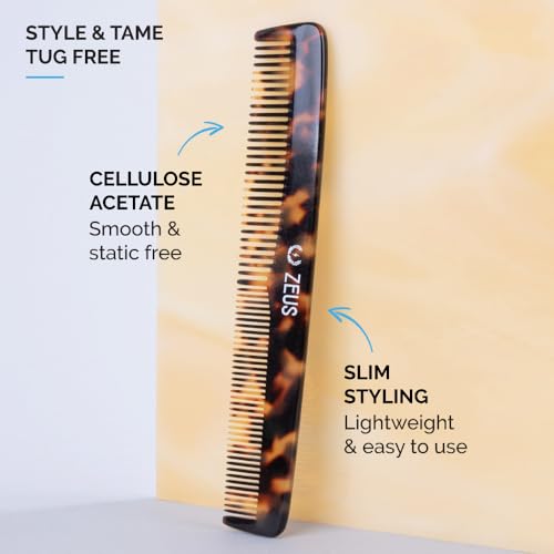 Zeus Handmade saw-cut – Peine para barba – 6" x 1" – PREMIUM