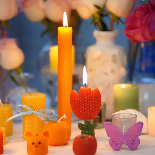 Paquete de 24 hojas de cera de abeja para velas rodantes de