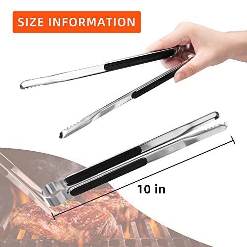XEVOM - Paquete de 4 pinzas de cocina de acero inoxidable de
