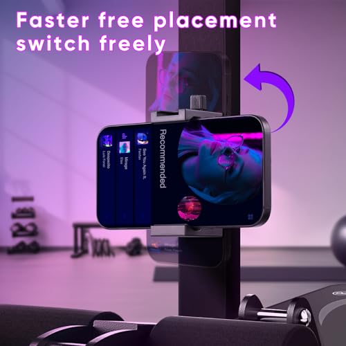 Soporte magnético para teléfono para gimnasio que se fija a
