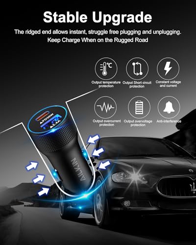 Pixel 9a 8 Pro Cargador rápido de coche USB C Adaptador de e