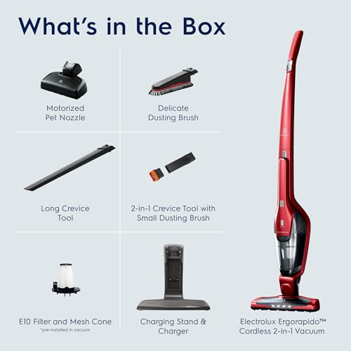 Electrolux Ergorapido - Aspiradora inalámbrica 2 en 1 para m