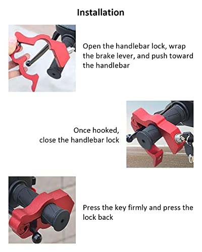 Lock - Cerradura para manubrio de bicicleta, resistente anti